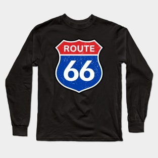 Route 66 - Retro Style Long Sleeve T-Shirt